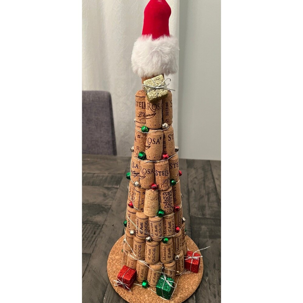 Cork Christmas Decor with Lights